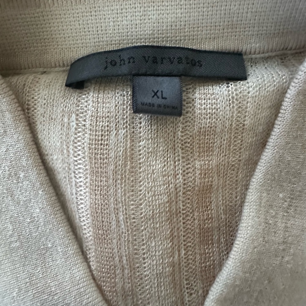 John Varvatos Cream Casual Button Down Shirt - Picture 6 of 11